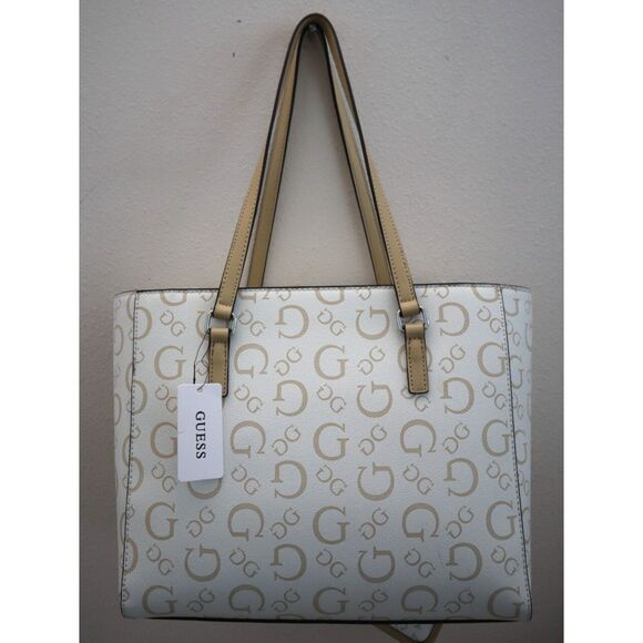 Guess HH948125 Women's Large White Delphine Logo Tote Bag w/Large Pouch - Picture 6 of 16